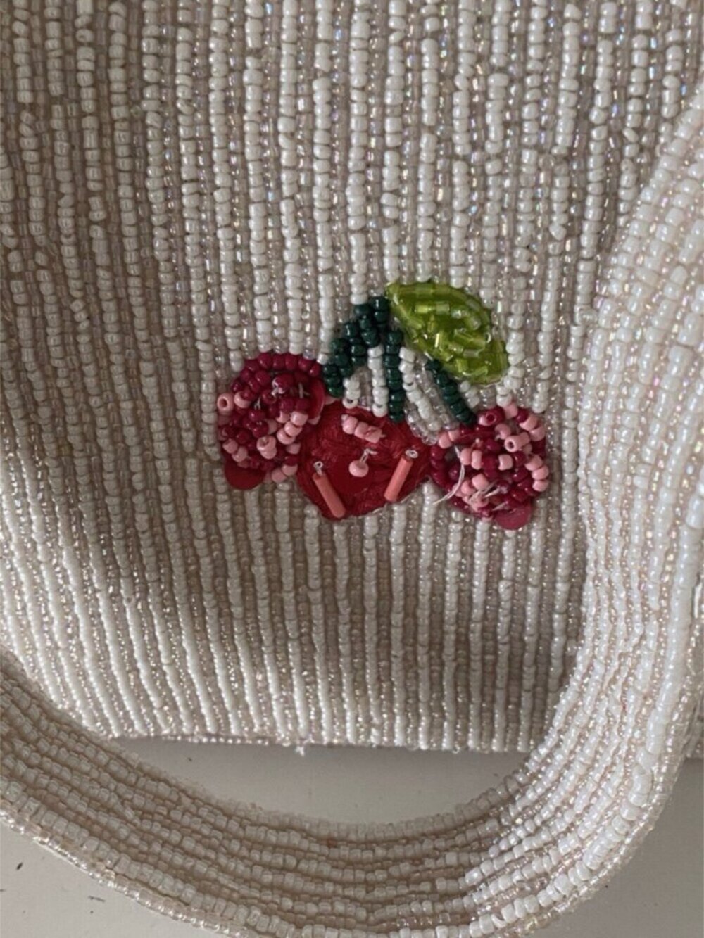Handcrafted in India Strawberry Margarita Martini Beaded Bag W/Charm Viral‎ NEW - Picture 14 of 16
